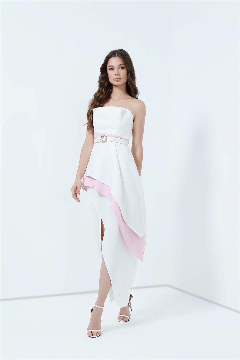 Crep Layered Full Length Dress - Femi9 EG
