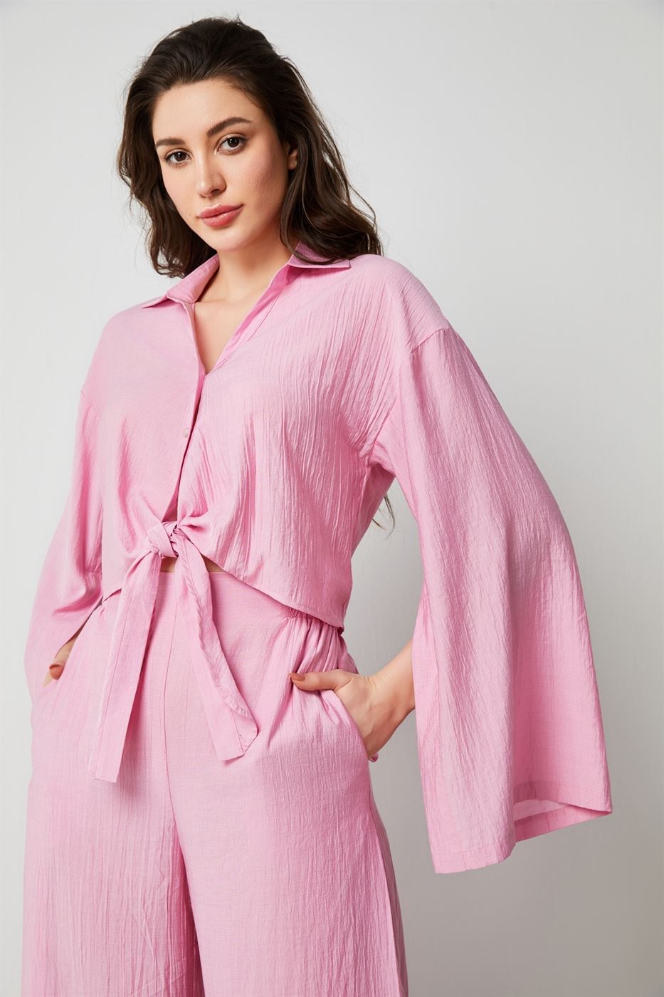Front Knot Blouse - Femi9 EG