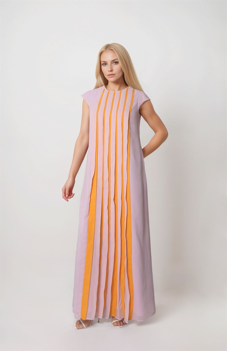 Pleated Full-Length Kaftan - Femi9 EG