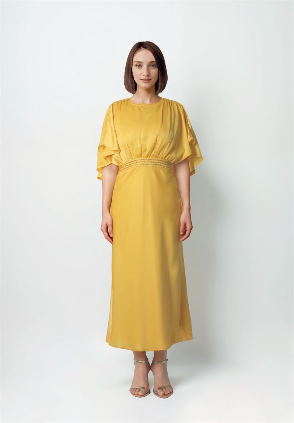 Midi Dress With Cape - Femi9 EG