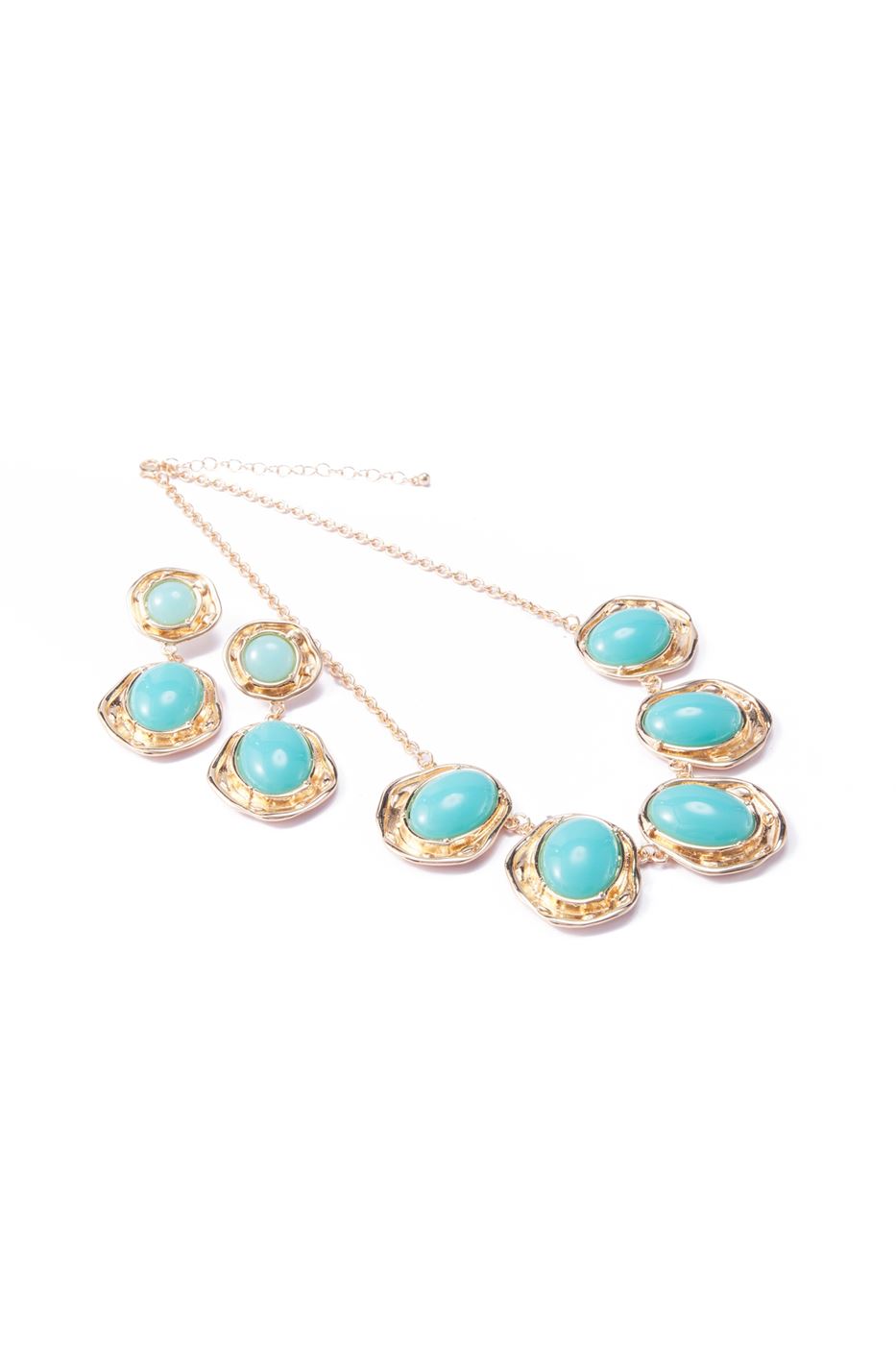 Golden And Green Rhinestones Set - Femi9 EG