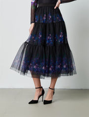 Printed Mesh Skirt - Femi9 EG