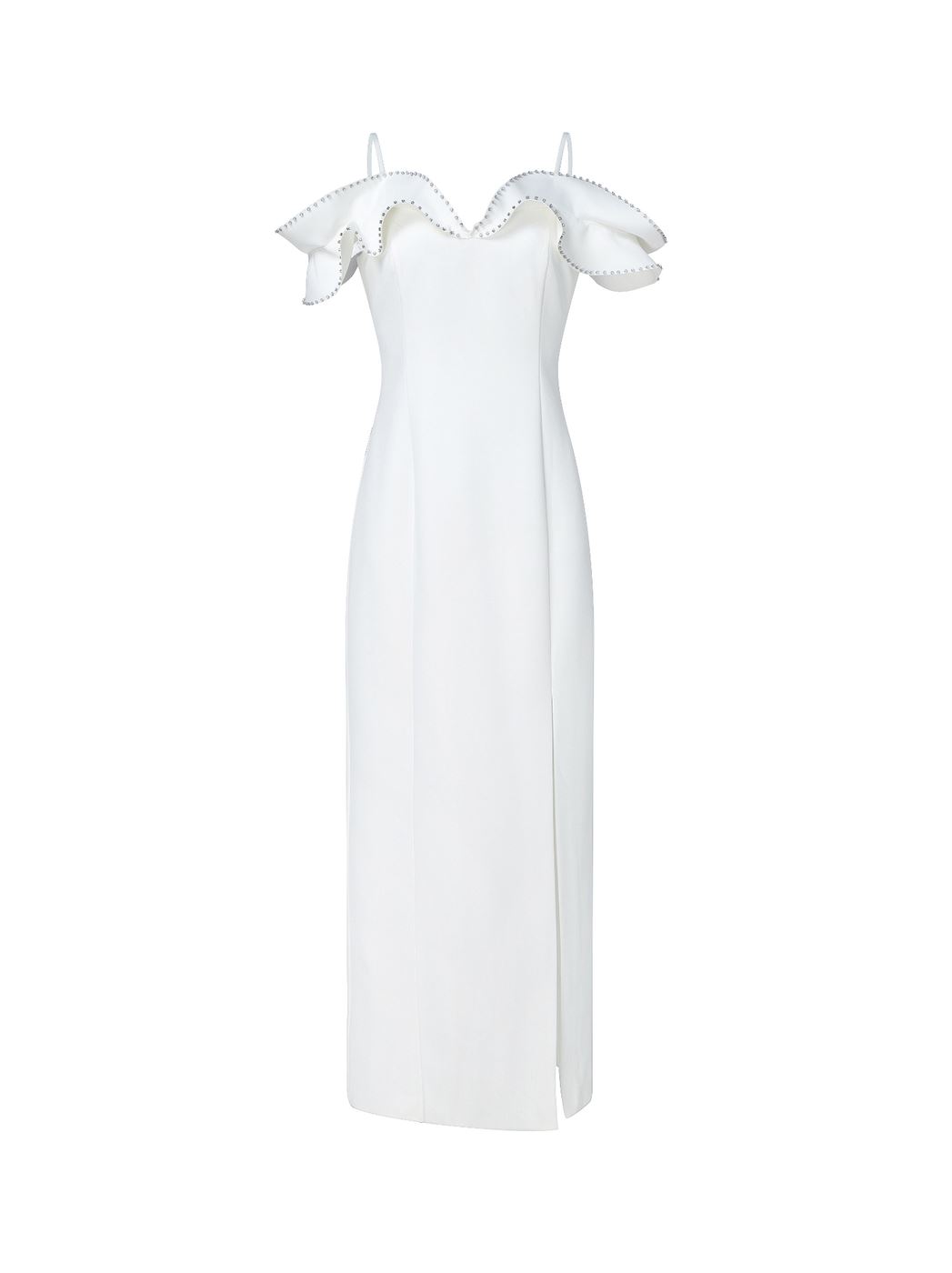 Ruffled Crepe Dress - Femi9 EG