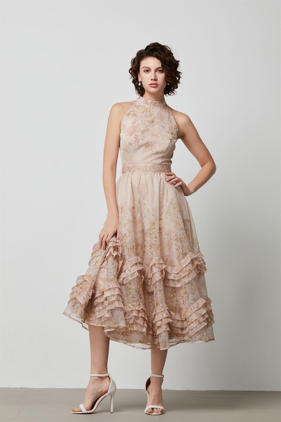 Tulle Frill Trimming Inserts Dress - Femi9 EG