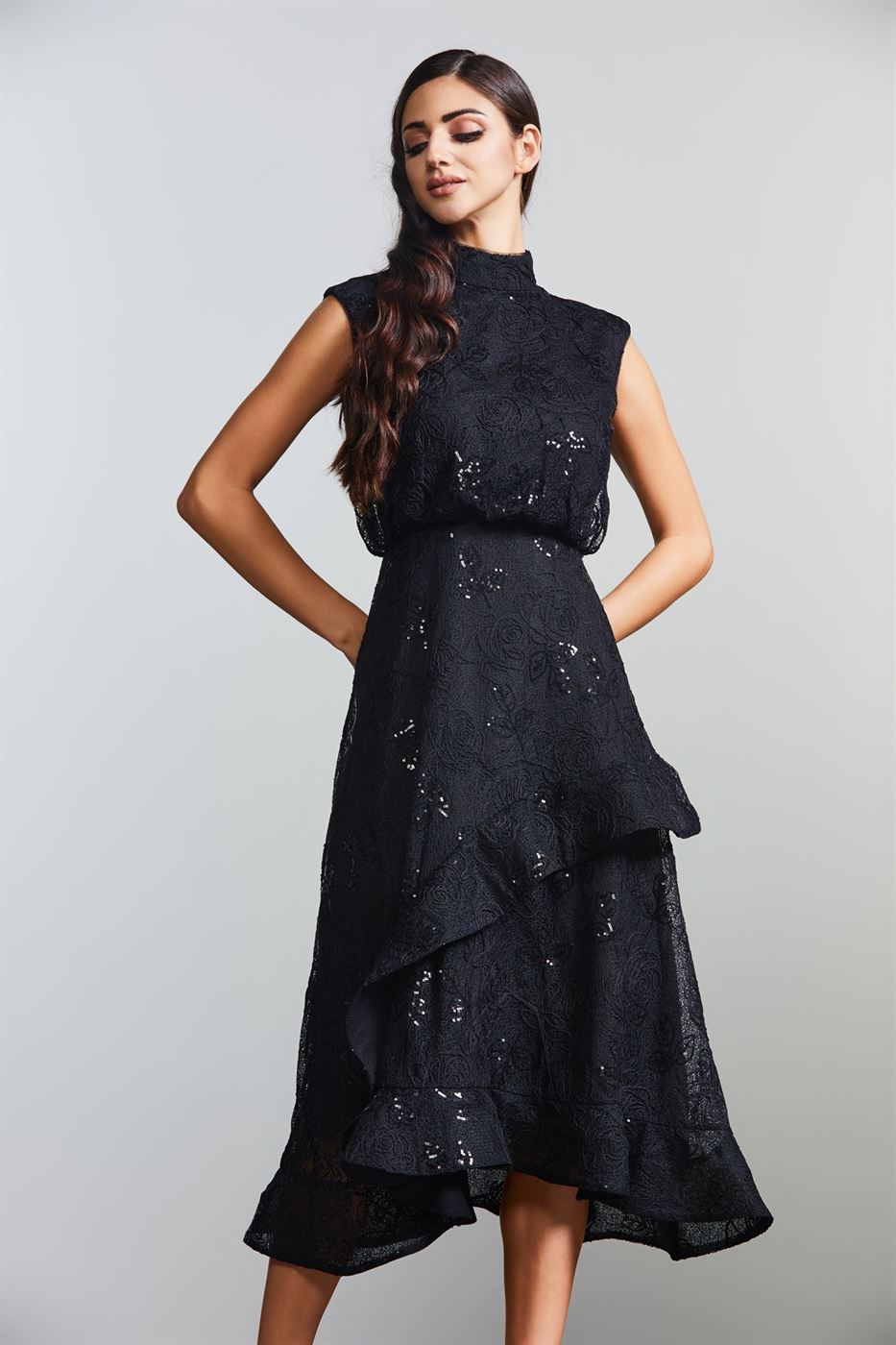 Ruffle Detailed Dress - Femi9 EG