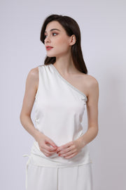 One Shoulder With Drawstrings Top - Femi9 EG