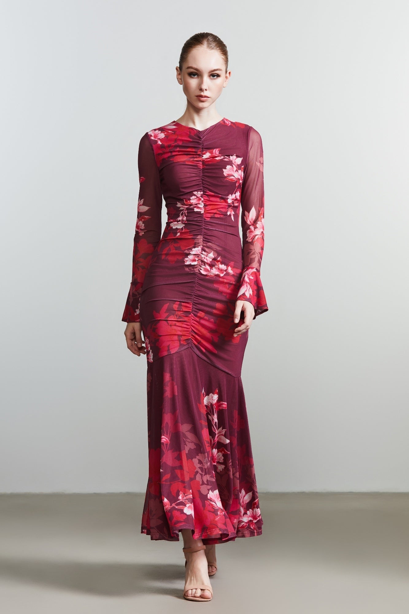 Printed Rushed Dress