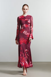 Printed Rushed Dress - Femi9 EG