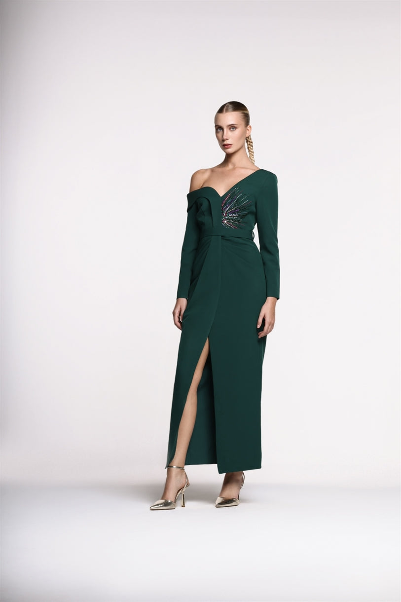 Asymmetric Shoulder Dress - Femi9 EG