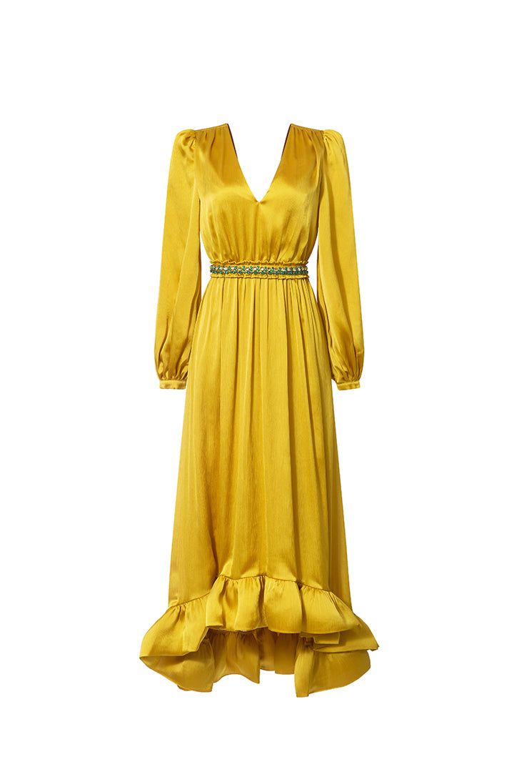 Maxi Dress With Belt - Femi9 EG