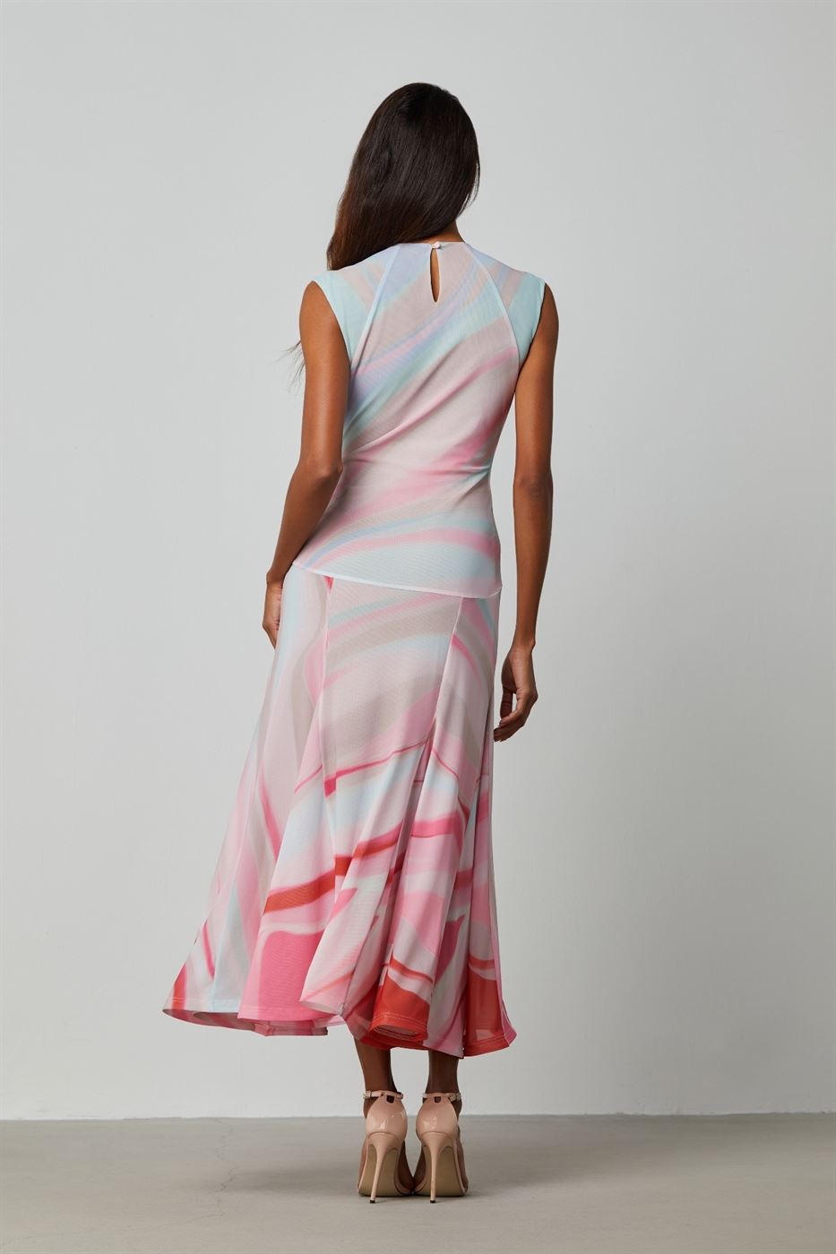 Mesh Printed Dress - Femi9 EG