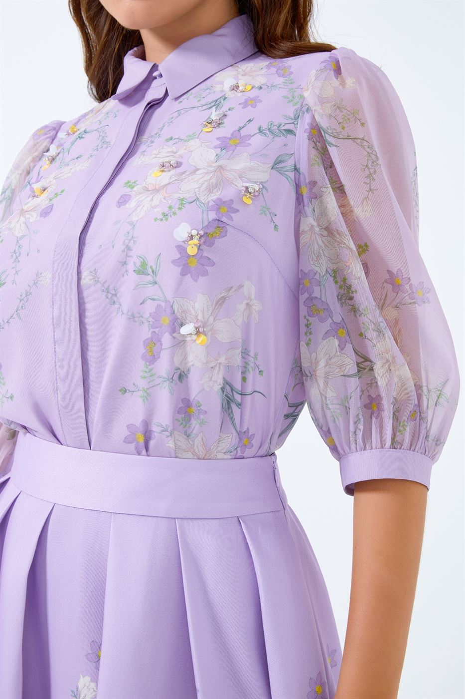Embellished Printed Top - Femi9 EG