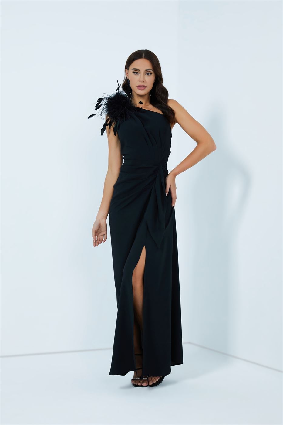 Assymetrical Shoulder Dress - Femi9 EG
