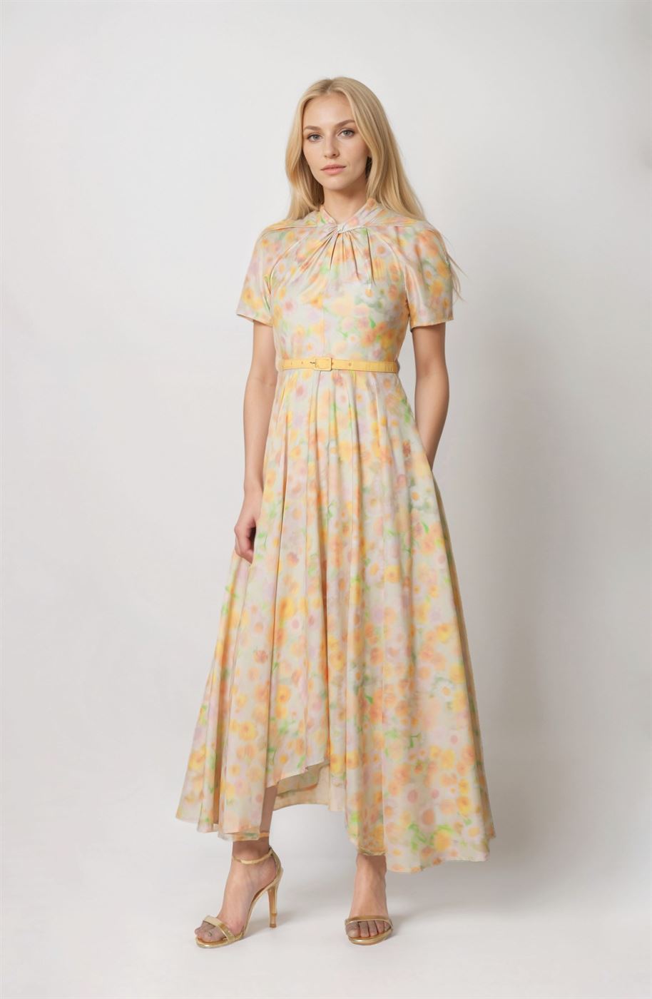 Asymmetric Floral Dress - Femi9 EG