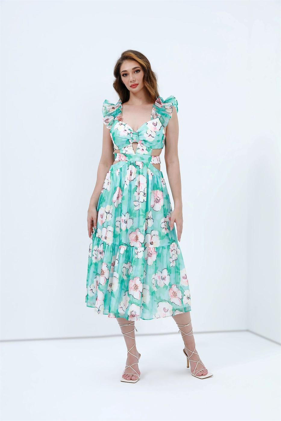 Sleeveless Printed Dress - Femi9 EG