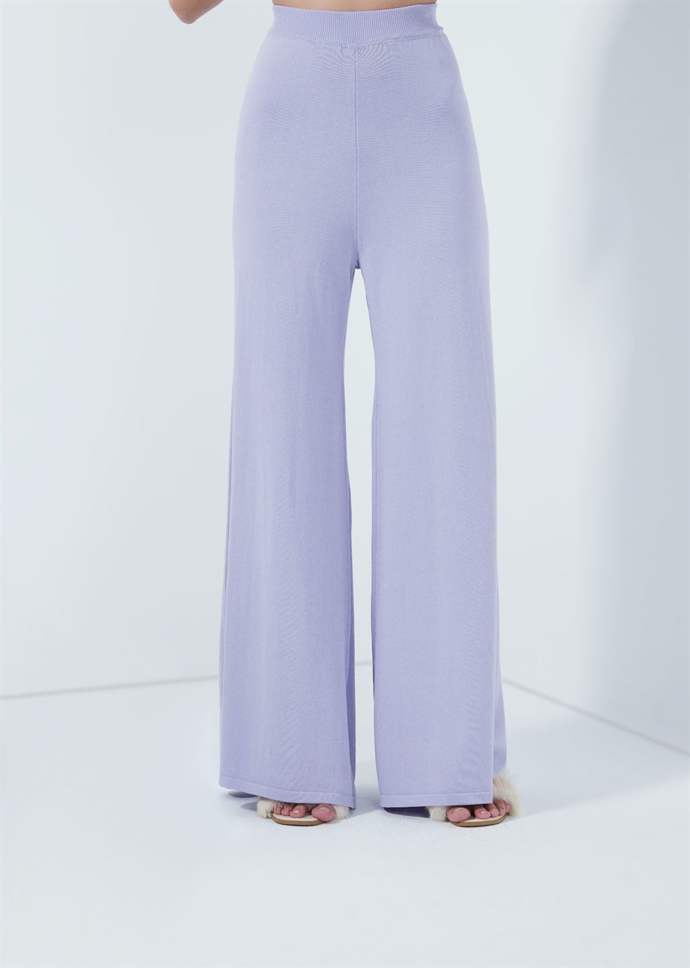 Wide Leg Knit Pants - Femi9 EG