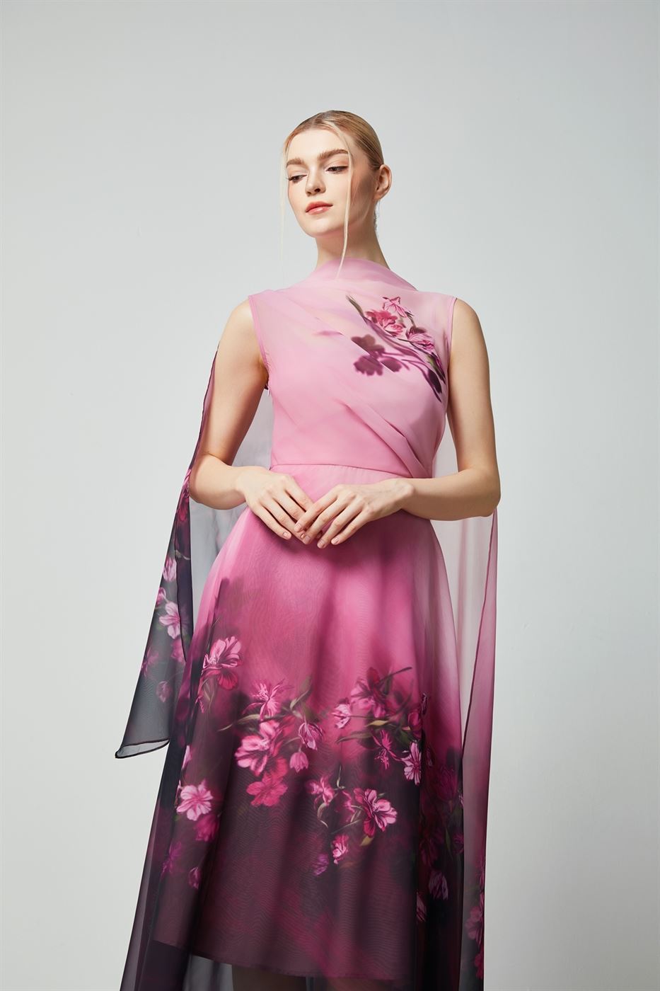 Floral Asymmetric Dress - Femi9 EG