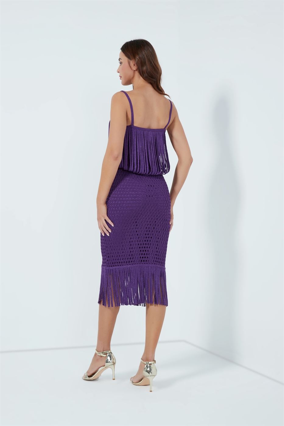 Fringe Detail Knit Dress - Femi9 EG