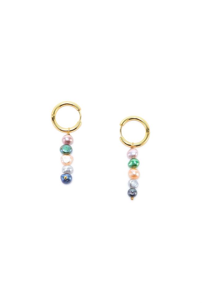 Multi Tone Pearls Earrings - Femi9 EG