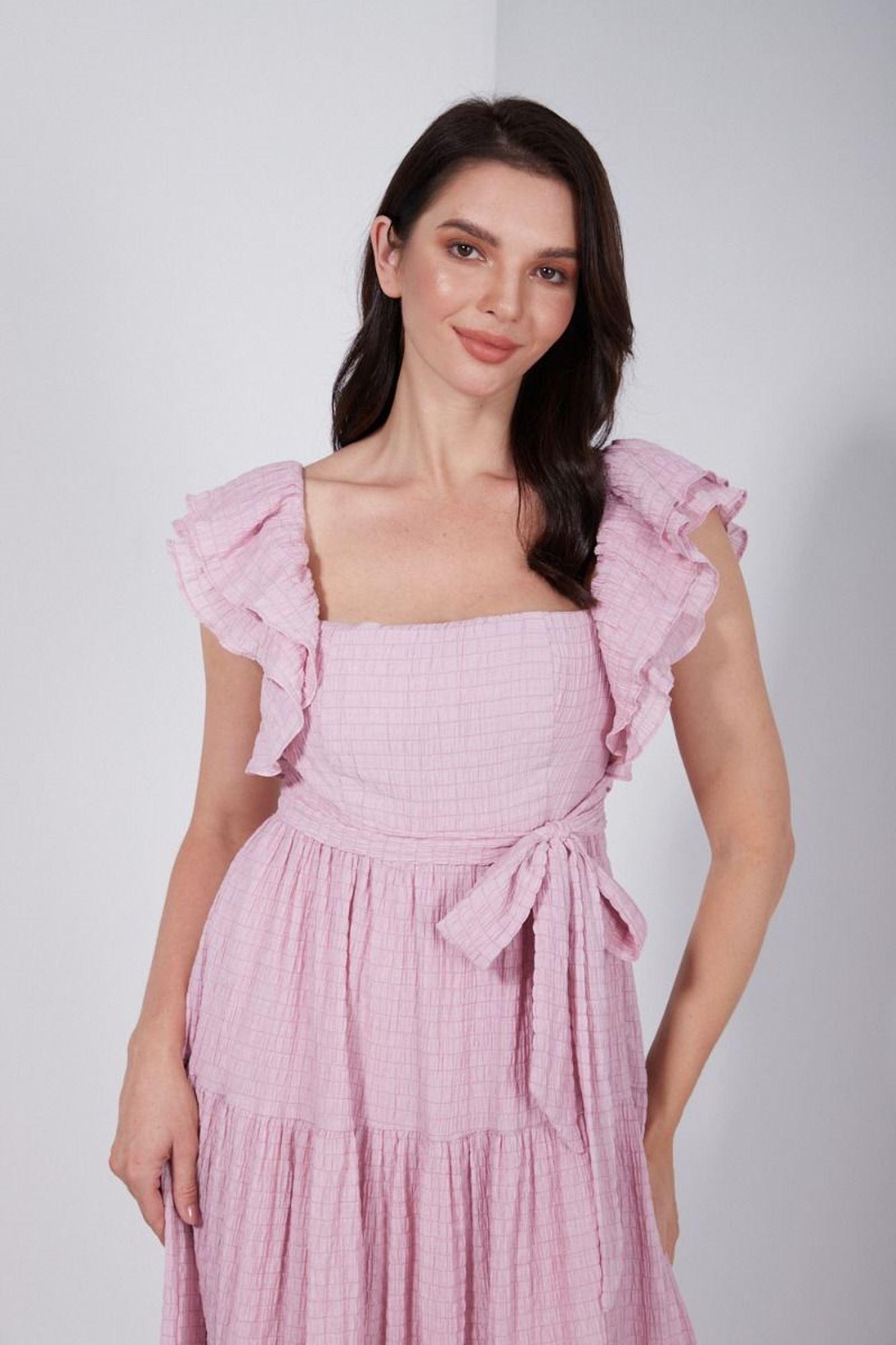 Chiffon Angel Sleeves Dress - Femi9 EG