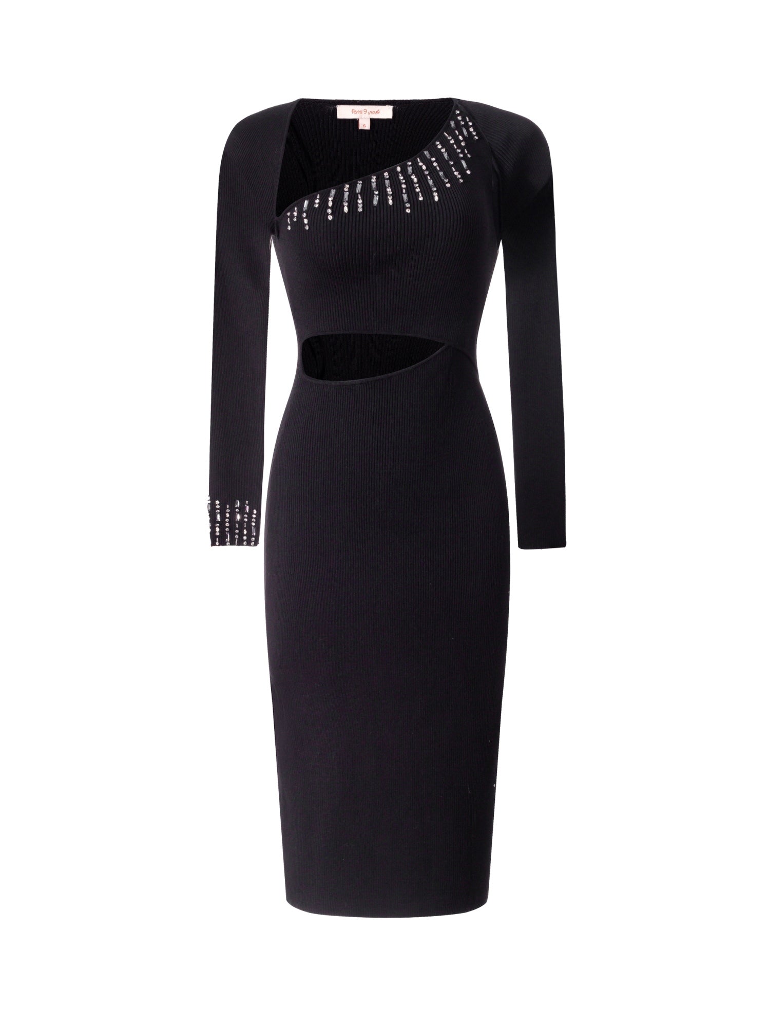 Waist Cut Out  Knit Dress - Femi9 EG