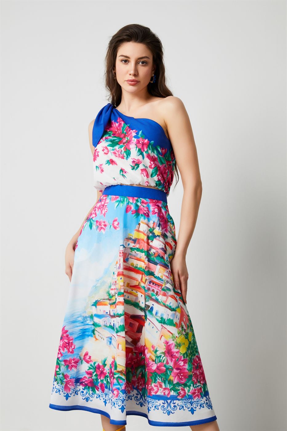 Asymmetric Floral Top - Femi9 EG
