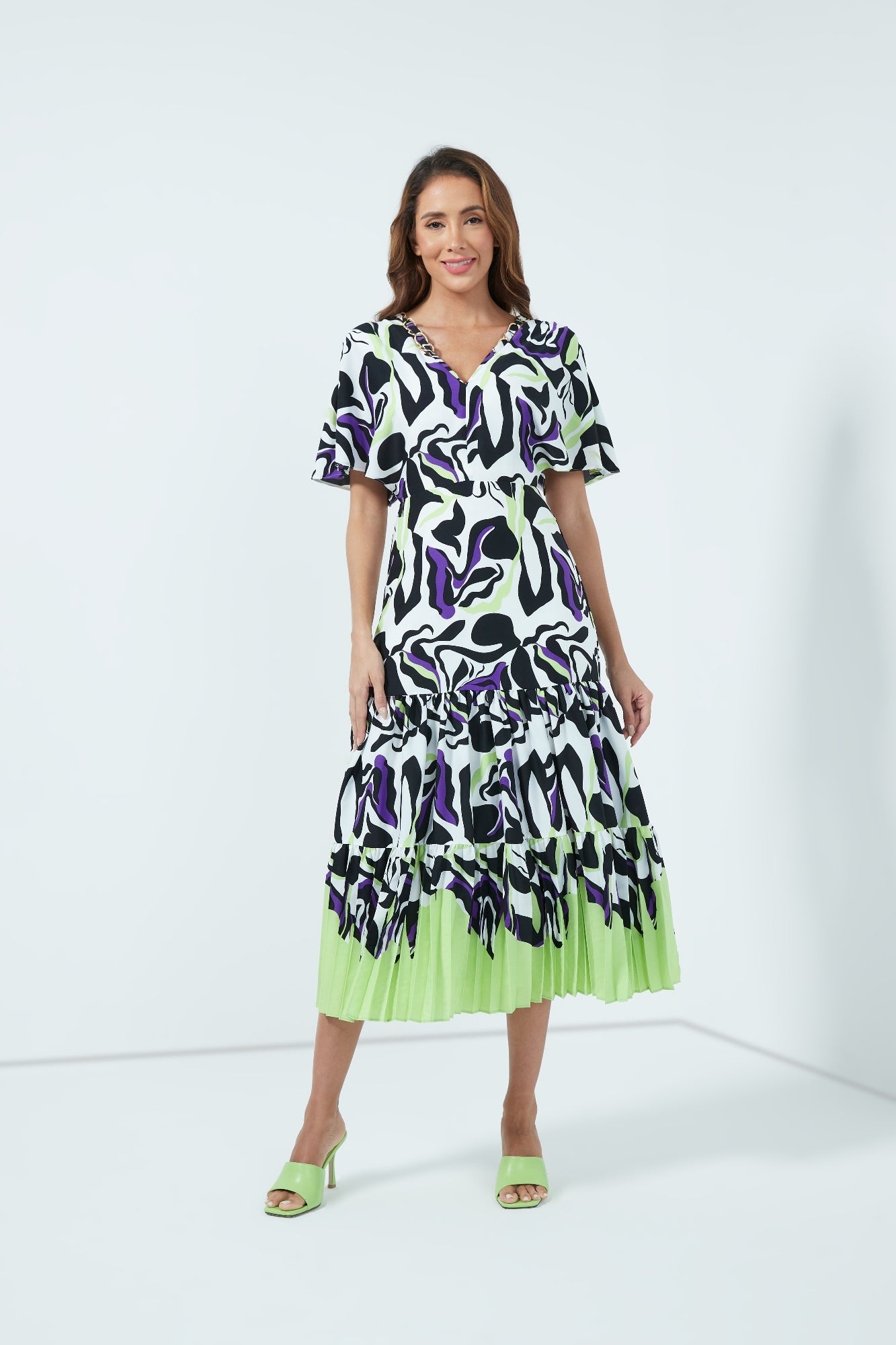 Printed Midi-Dress - Femi9 EG