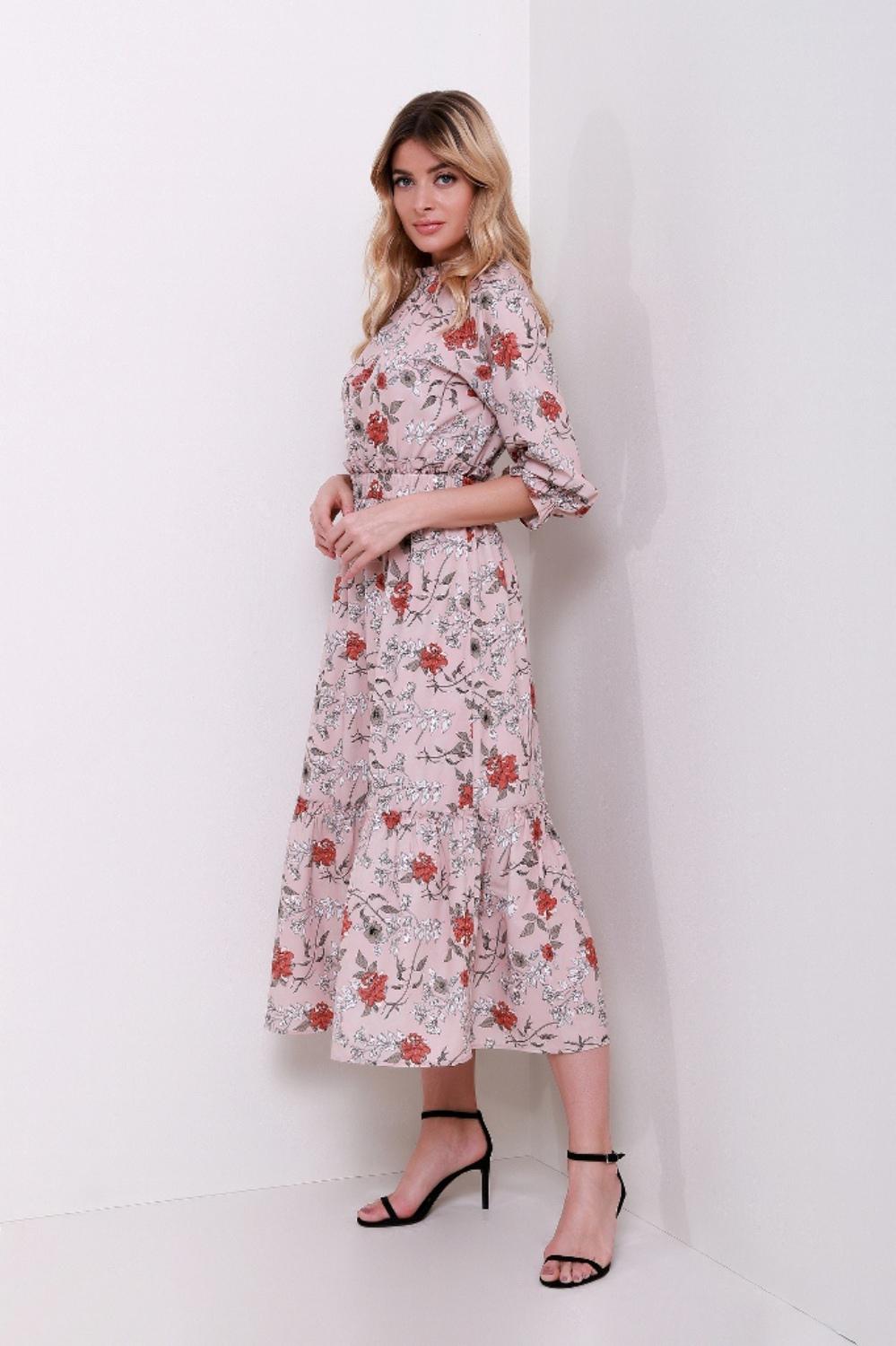 Floral High Neck Dress - Femi9 EG