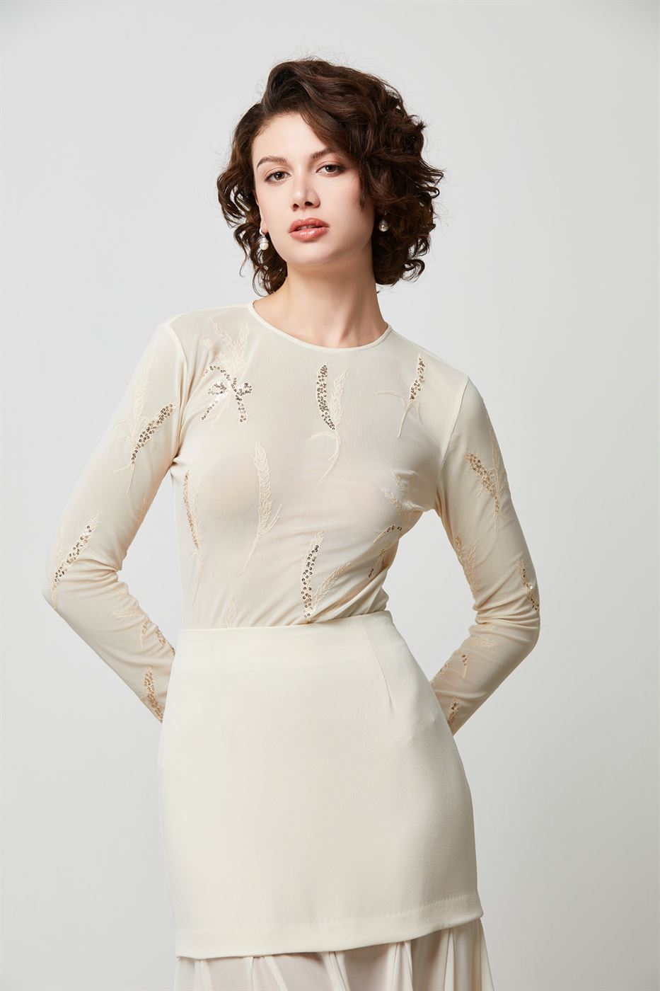 Front Embroidery Bodysuit - Femi9 EG