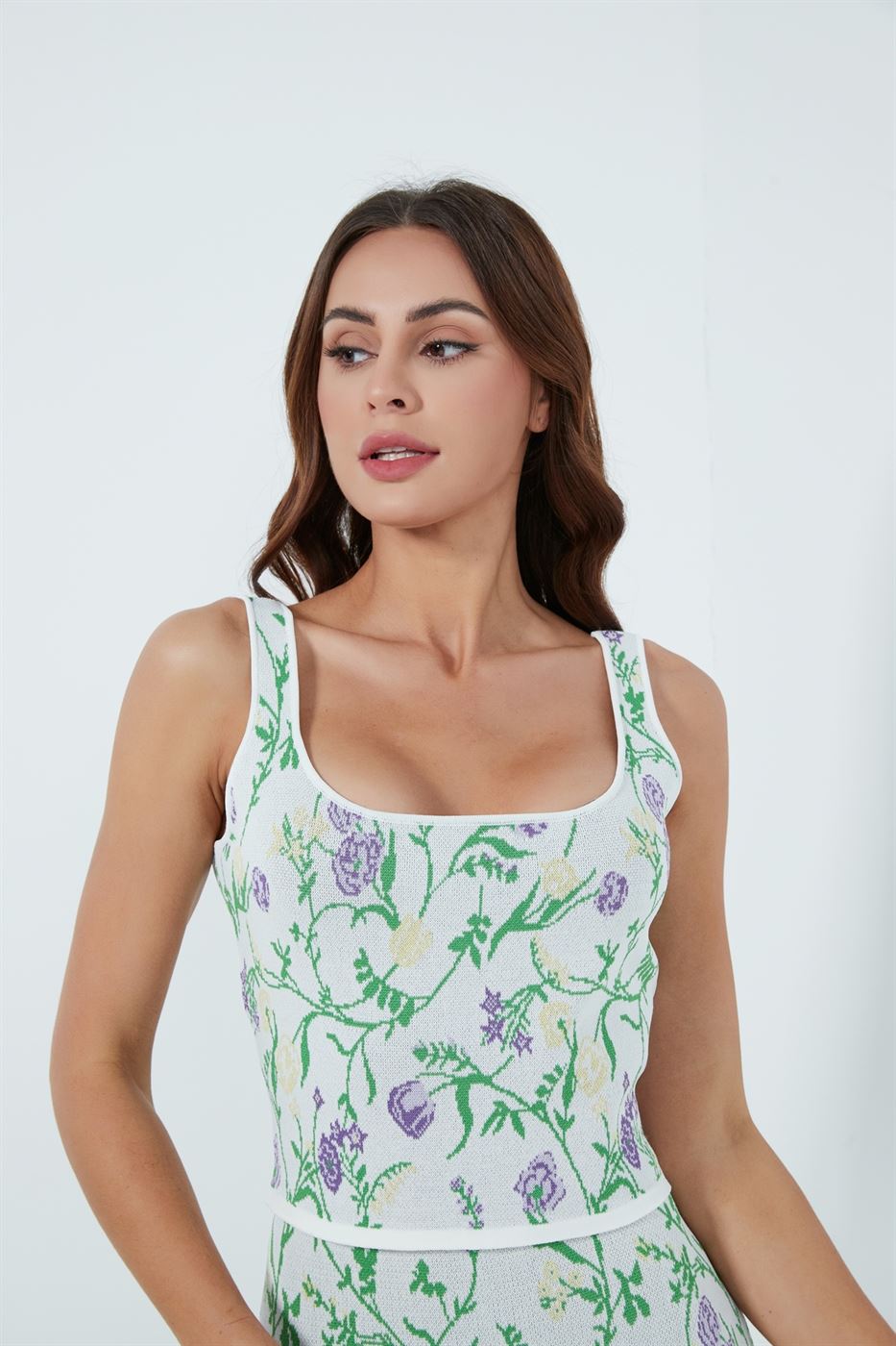 Cropped Jacquard Top - Femi9 EG