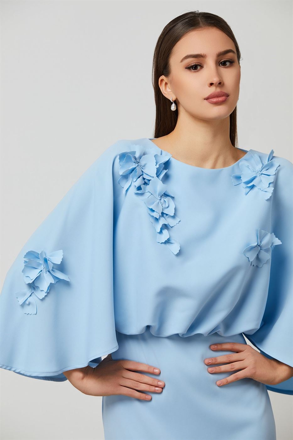 Embellished Cape Dress - Femi9 EG