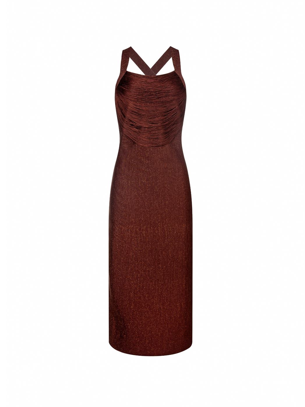 Fringe Midi Knit Dress (Chocolate) - Femi9 EG