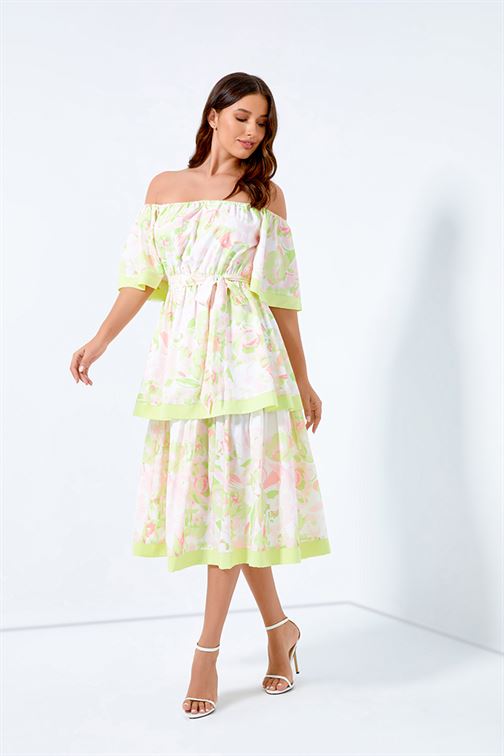 Midi Printed Dress - Femi9 EG