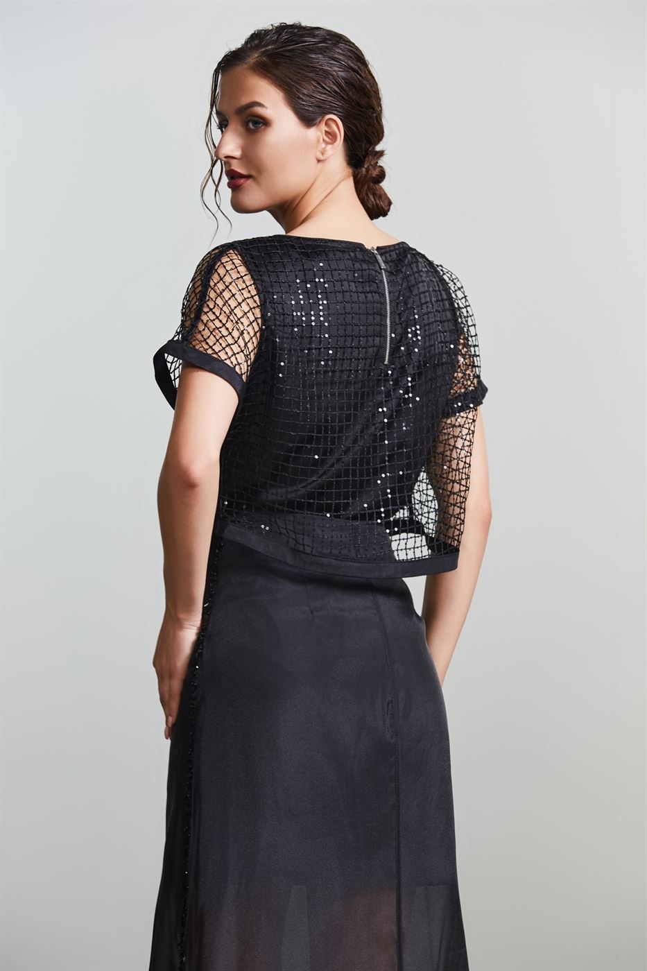Embellished Sheered Blouse - Femi9 EG