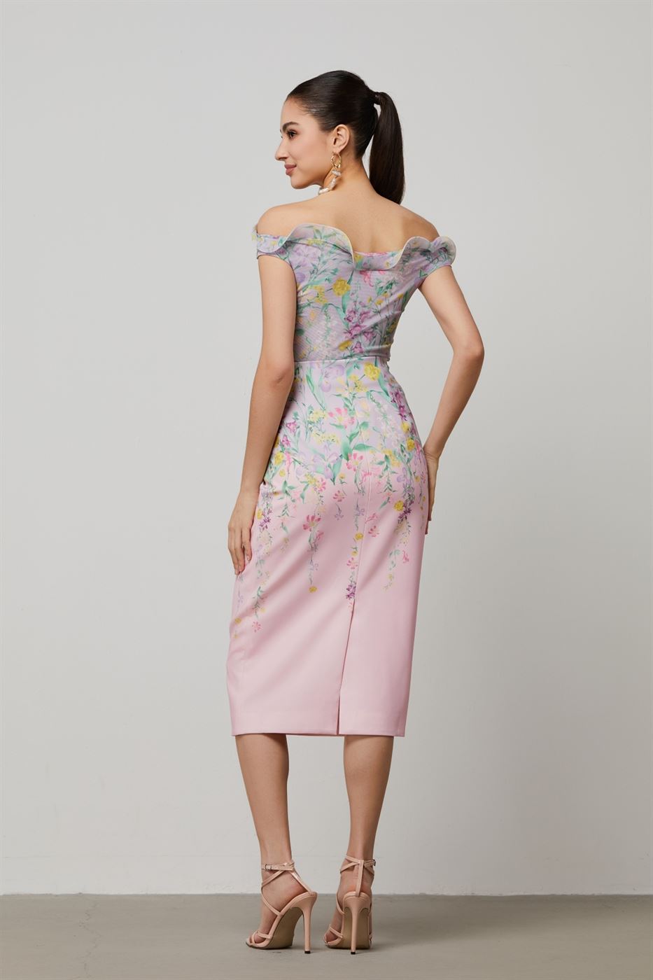 Pencil Floral Print Skirt - Femi9 EG