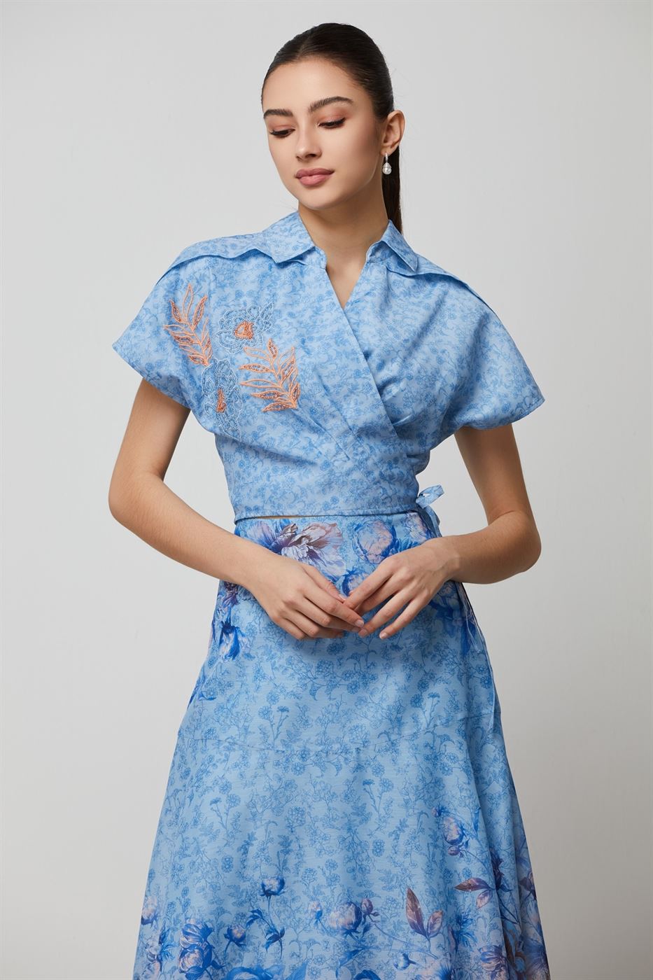 Statement Wrap Blouse - Femi9 EG
