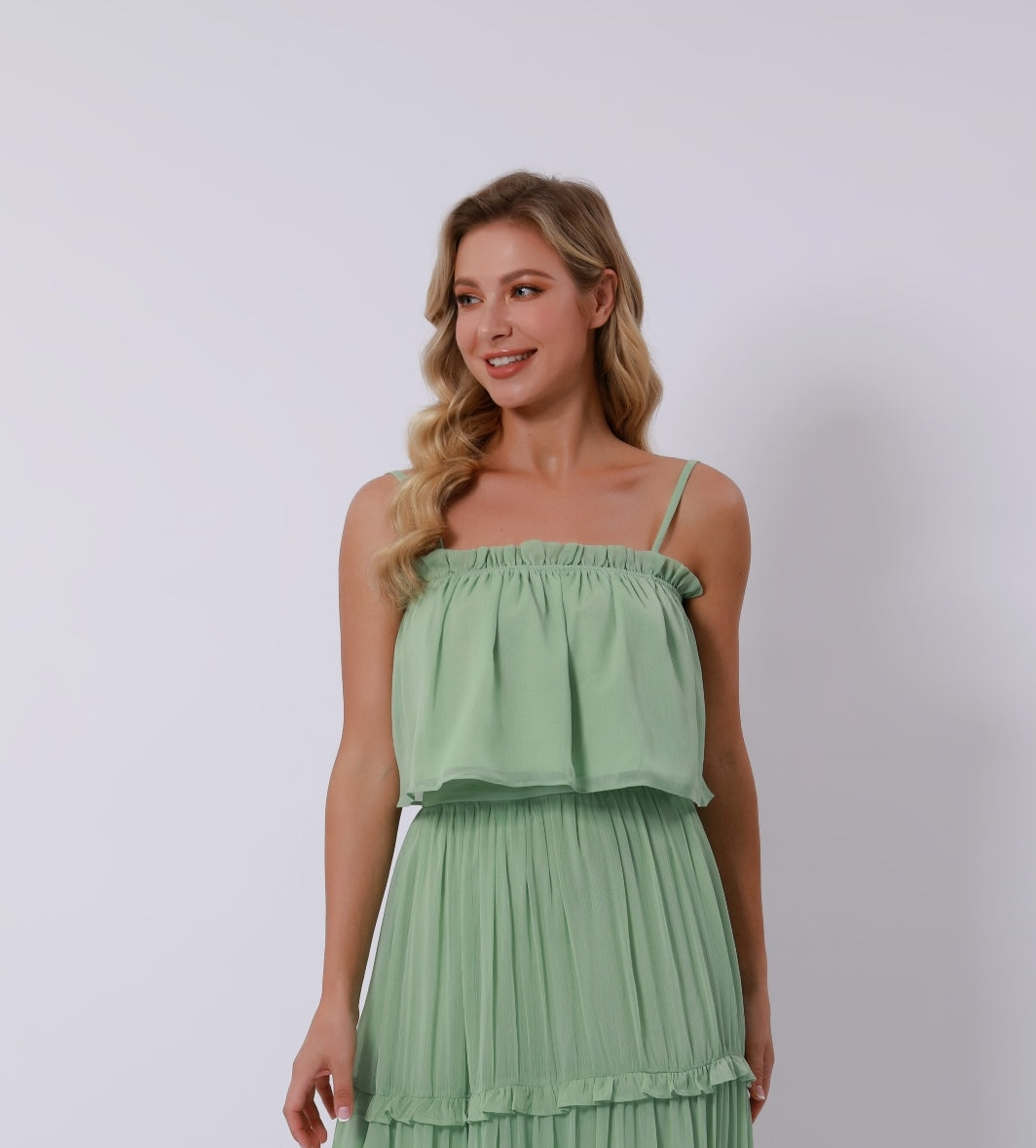 Ruffle Trim Cropped Top - Femi9 EG