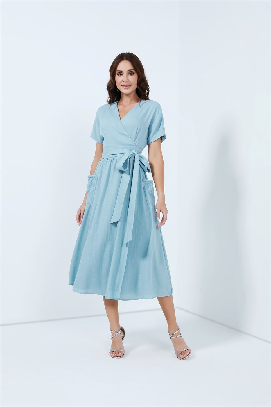 Embeelished Pocket Dress - Femi9 EG