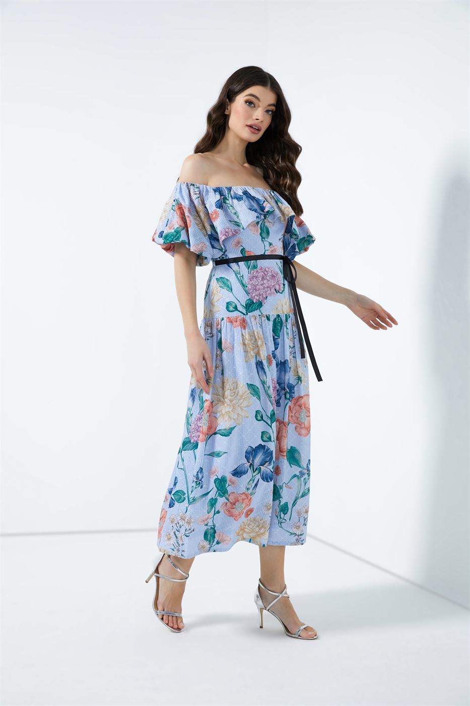 Off Shoulder Printed Dress - Femi9 EG