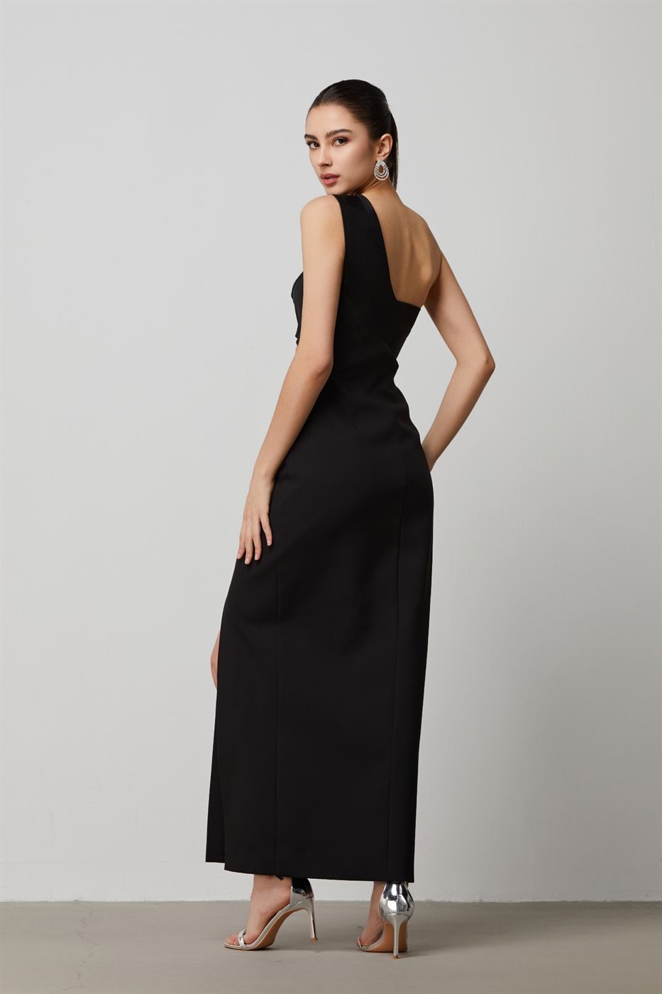 Cutouts Details Black Dress - Femi9 EG