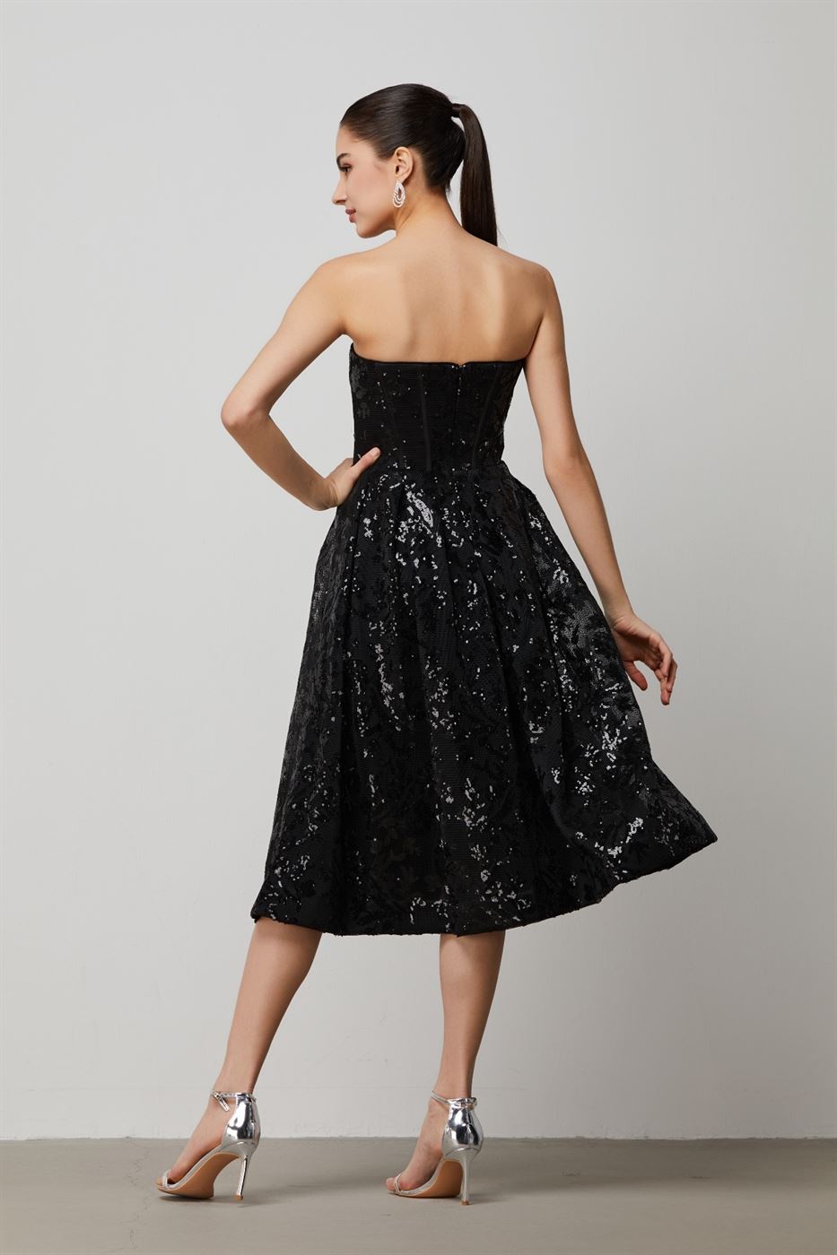 Embellished Mesh Dress - Femi9 EG