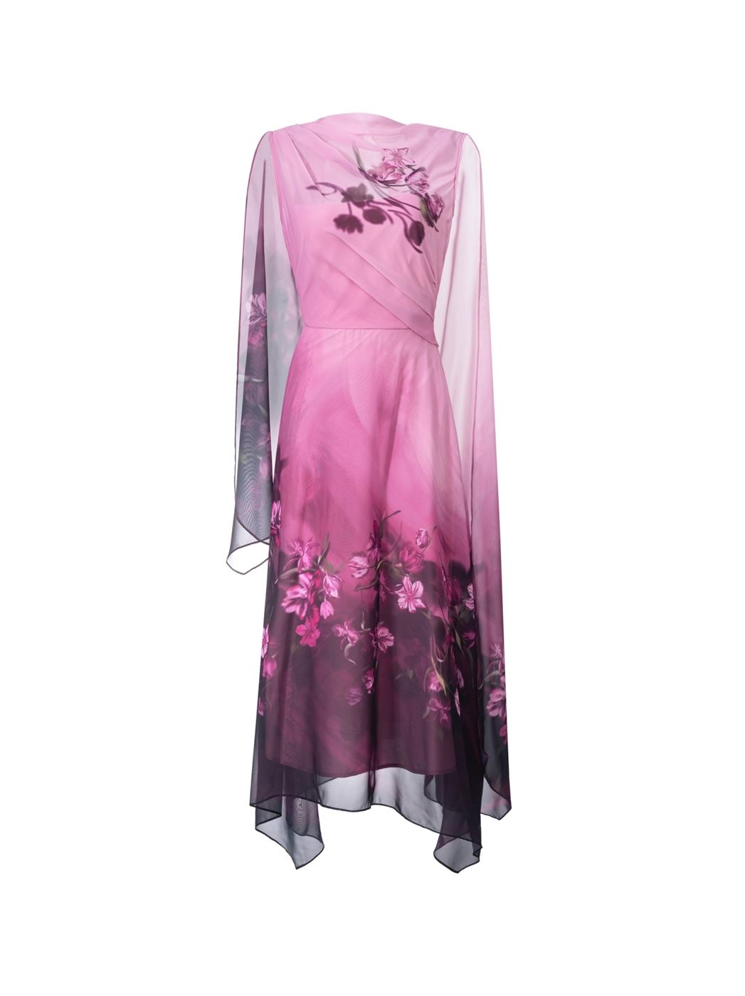 Floral Asymmetric Dress - Femi9 EG