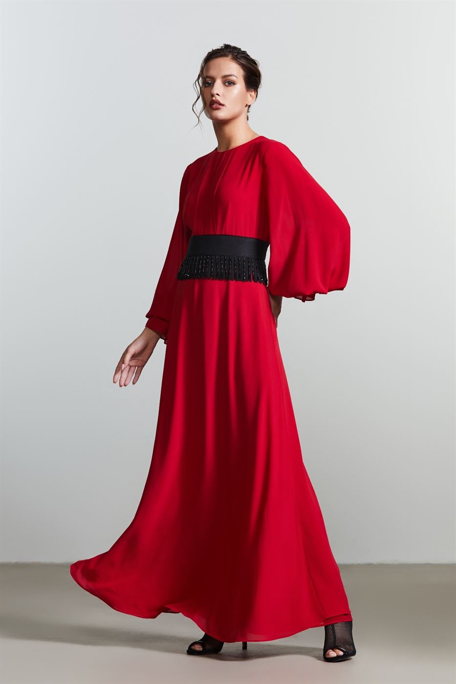 Pleated Belted Dress - Femi9 EG