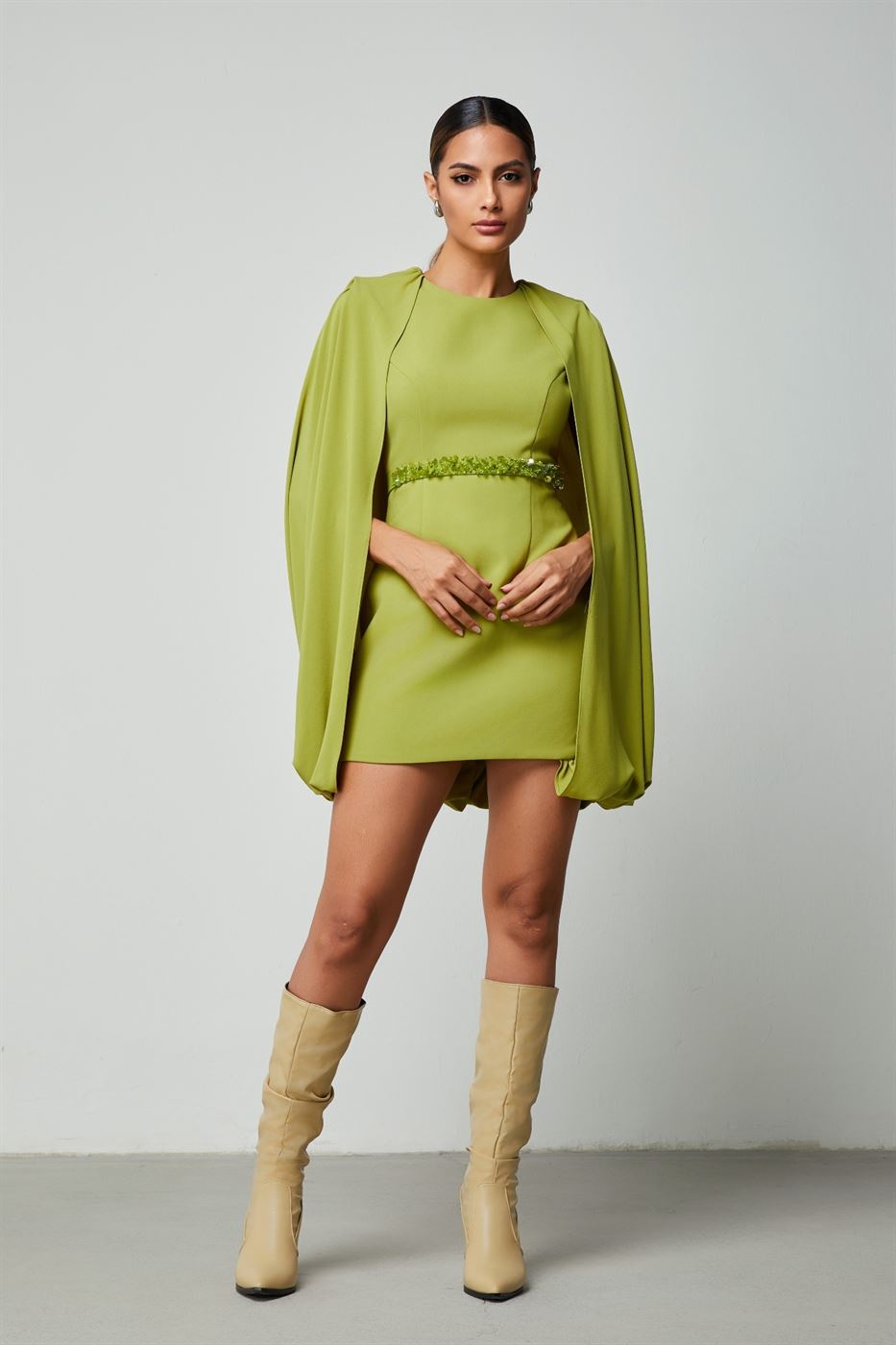 Embellished Belt Dress - Femi9 EG
