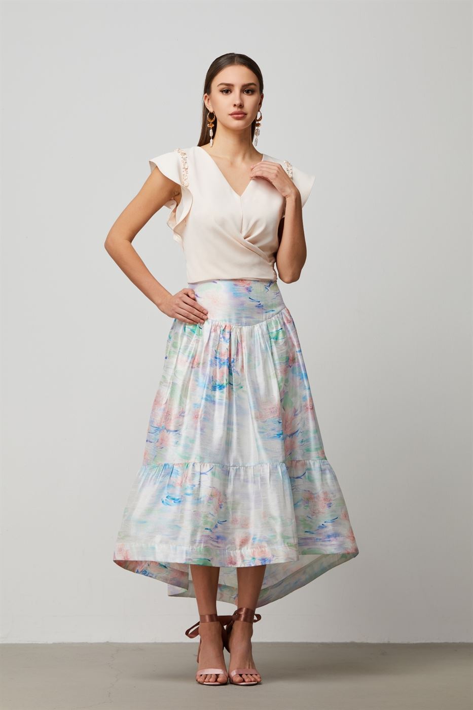 Sparkly Details Crepe Top - Femi9 EG