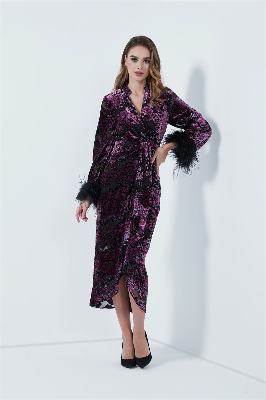 Midi Length Burnout Dress - Femi9 EG