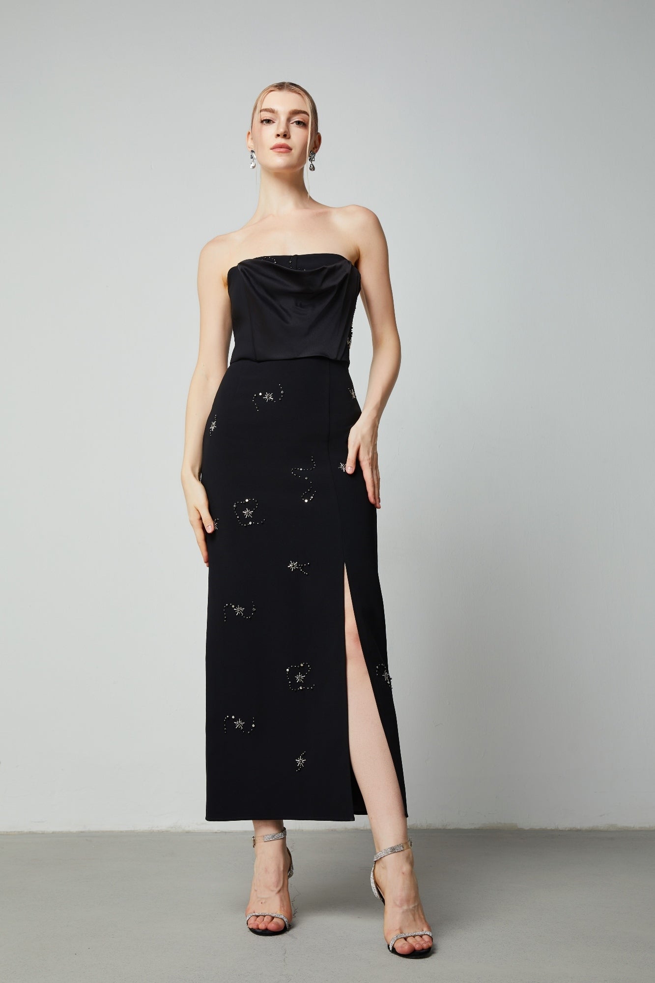 Column Embellished Skirt - Femi9 EG