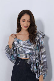 Printed Wrap Top - Femi9 EG