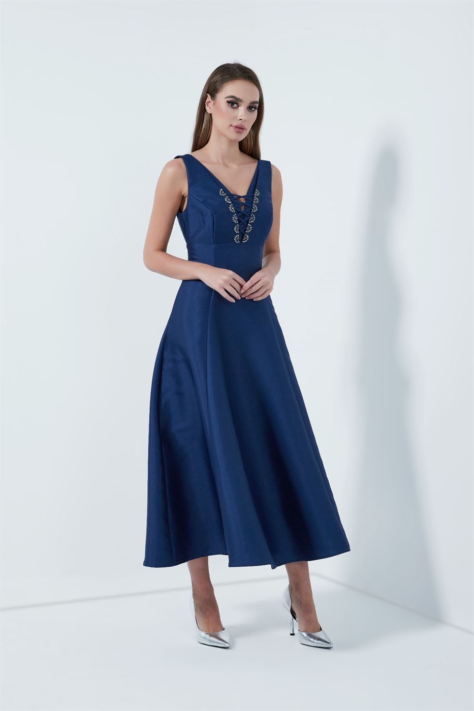 Sleeveless Beading Dress - Femi9 EG