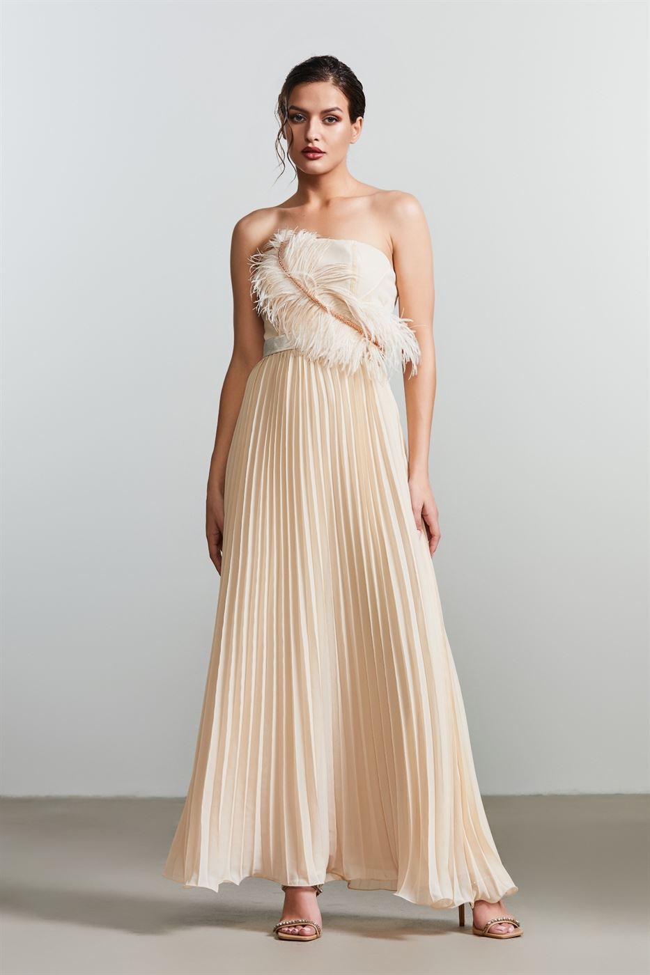 Feather Details Dress - Femi9 EG